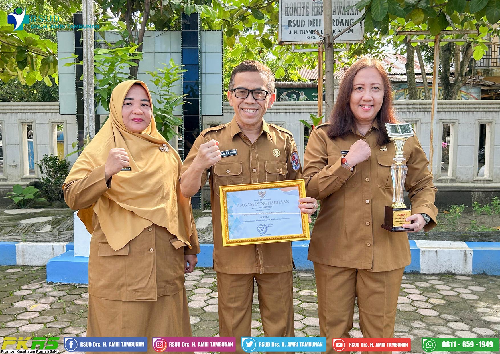Penghargaan Juara 1 Lomba Perpustakaan Terbaik se-Kabupaten Deli Serdang